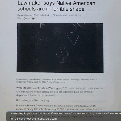 Annotate Native America School article