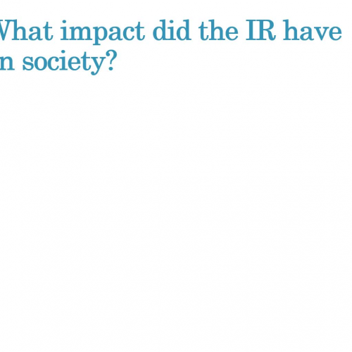 Video Lesson 1.5 - Living & Working Conditions of the IR