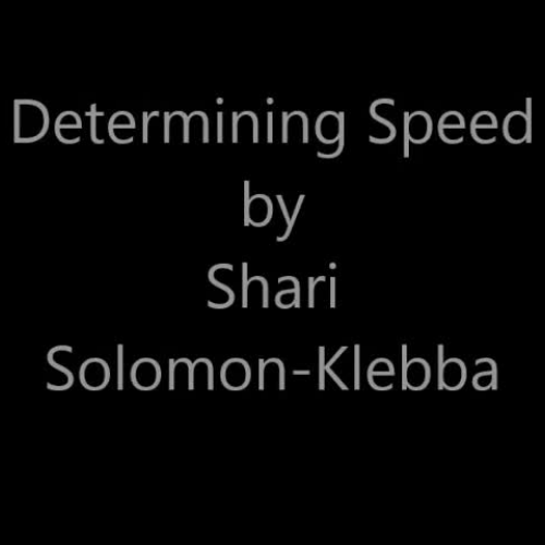 How to figure out speed (ASL) Ms. Solomon-Klebba