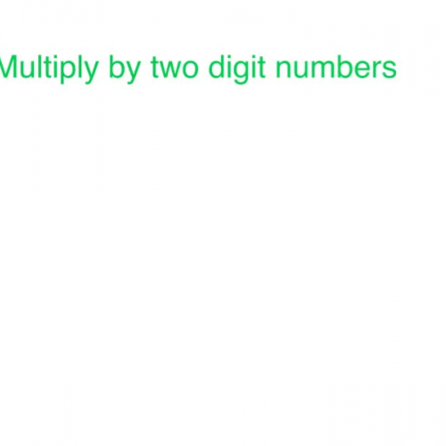 Multiply 2 x 2 digit numbers