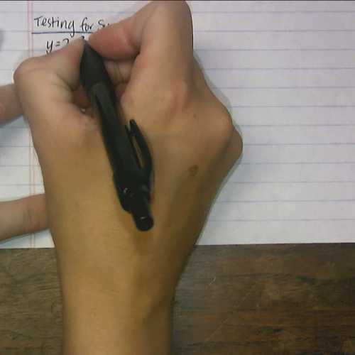 Testing an equation for symmetry