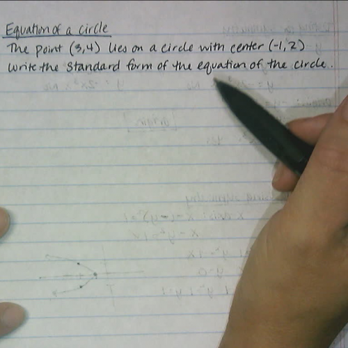 Equation of a circle