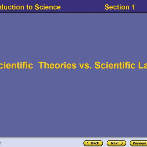 Scientific Theory vs Scientific Law