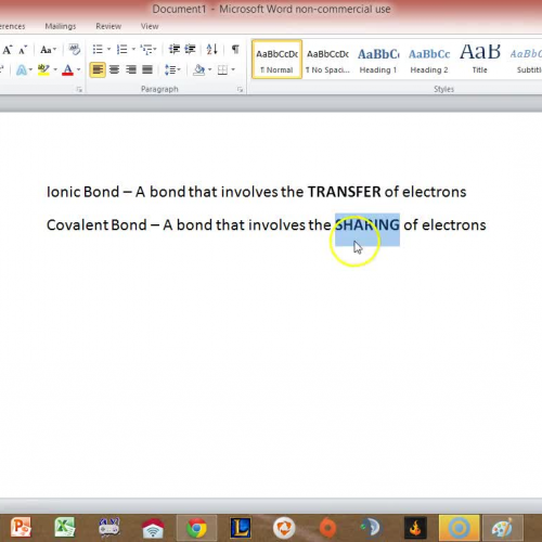 Ionic and Covalent Bonding Conceptual Model