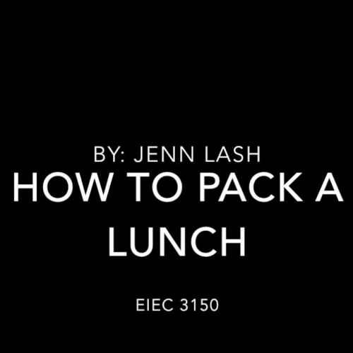 EIEC 3150 How To Pack A Lunch