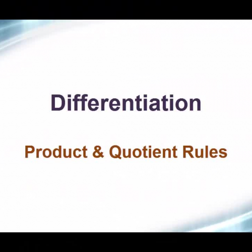 Derivative Rules: Product & Quotient Rules