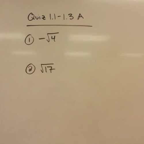 HLWW Algebra 2: quiz 1.1 - 1.3 