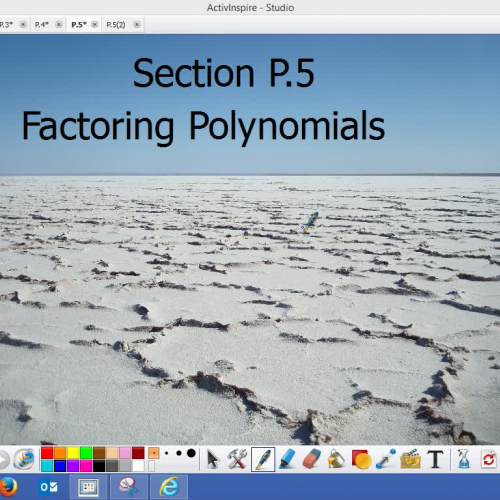 Chapter P Section 5 Example 1