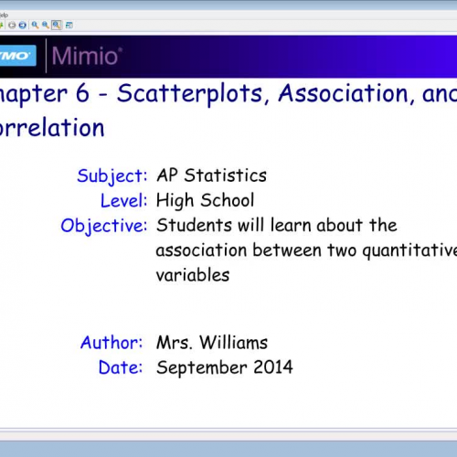 Chapter 6 - Scatterplots, Association, and Correlation - Part 1