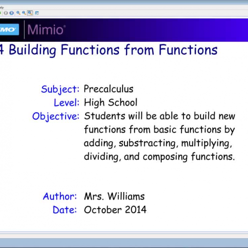 1.4 Building Functions from Functions