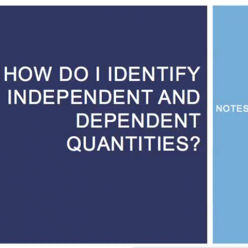 Independent and Dependent Notes