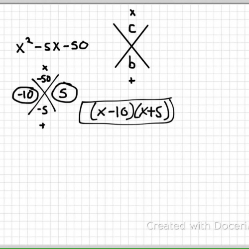 Factoring Quadratics a=1