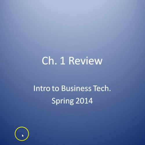 Fall 2015- Ch. 1 p.11 Review