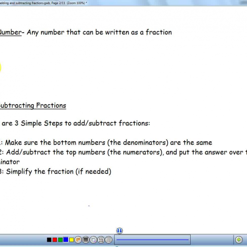 Adding and Subtracting Fractions