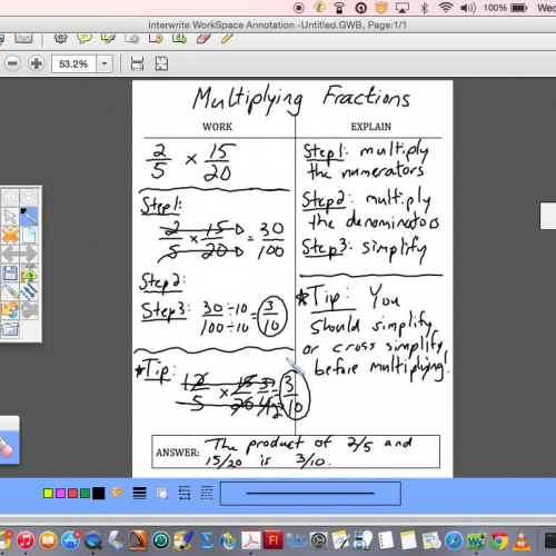 007 MULTIPLYING FRACTIONS