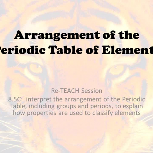 8 5C Arrangement of the Periodic Table of Elements