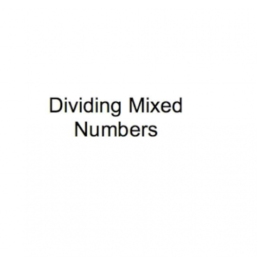 Dividing Mixed Numbers Canvas