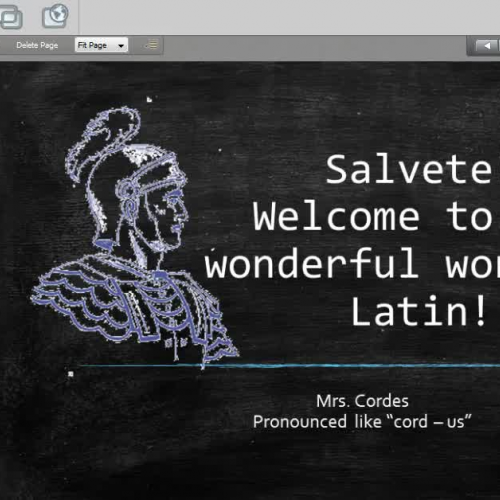 Latin 1 Orientation - Mrs. Cordes