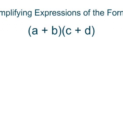 Multiplying Binomials Using the Distributive Property