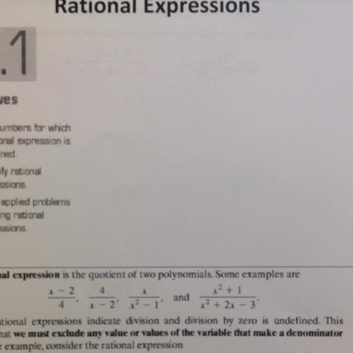 7.1 Rational Expressions