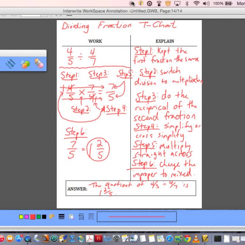 008 DIVIDING FRACTIONS T-CHART