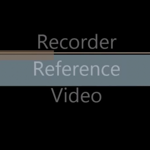 Recorder Home Reference Video