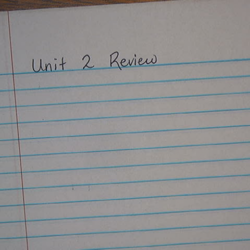 Unit 2 Review