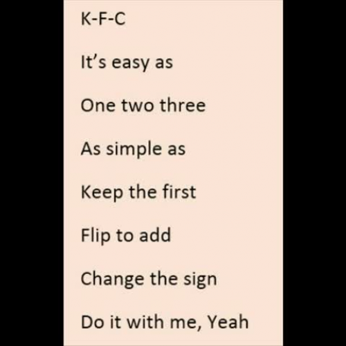 Subtracting Integers Song