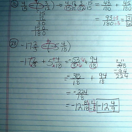 Guided Practice - Subtracting Rational Numbers