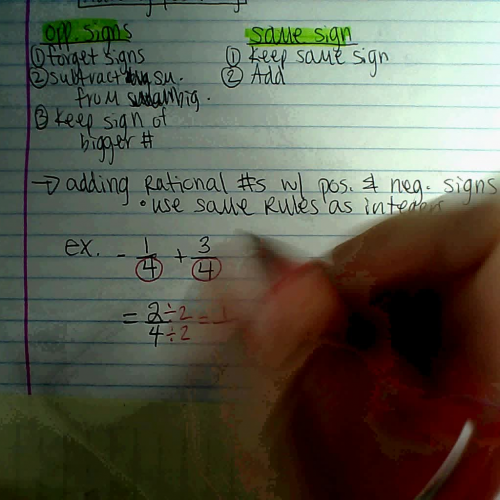 Adding Rational Numbers