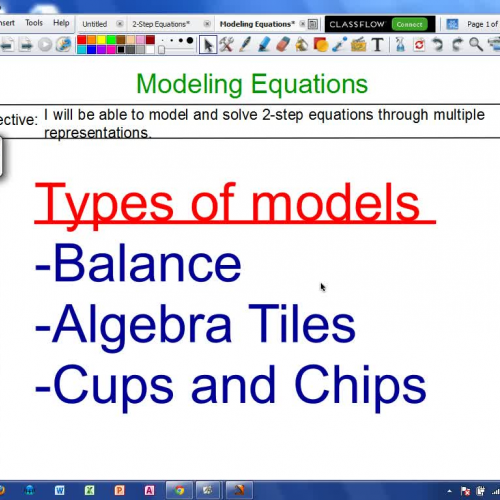 Modeling 2-Step Equations