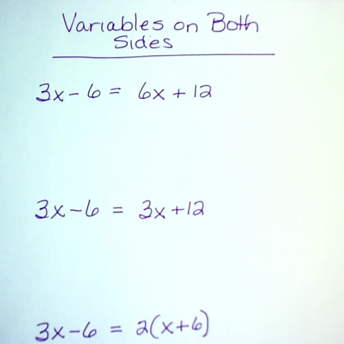 Corbin 5 Variables on Both Sides