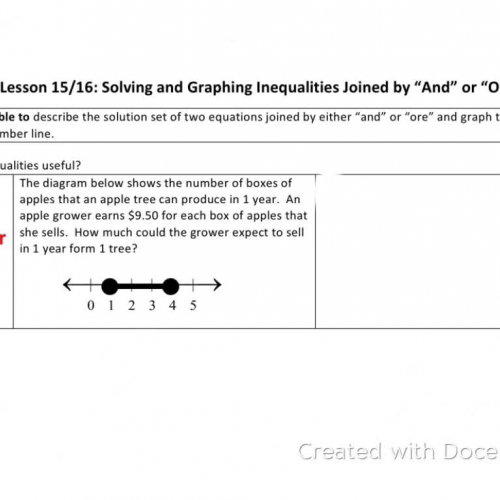 Lesson 15 and 16 part 1