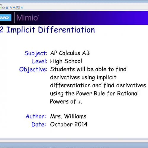 4.2 Implicit Differentiation