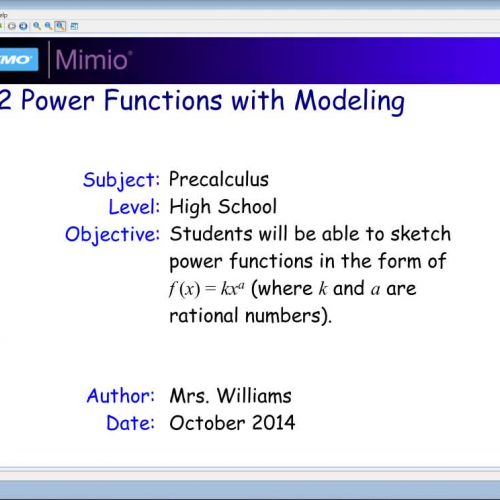 2.2 Power Functions with Modeling