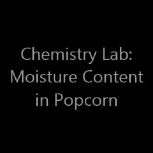 Moisture Content in Popcorn