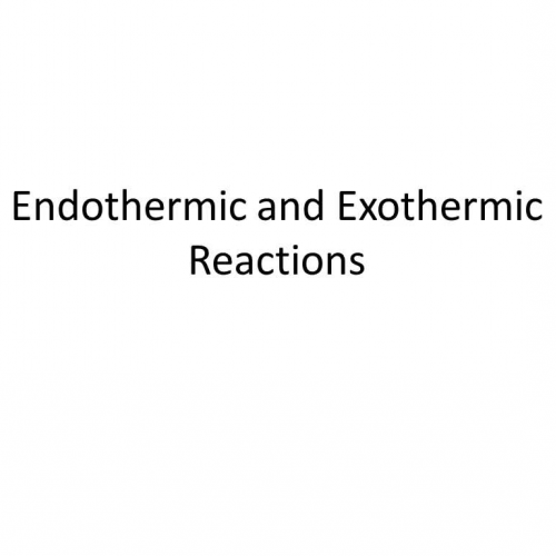 Endothermic vs. exothermic reactions