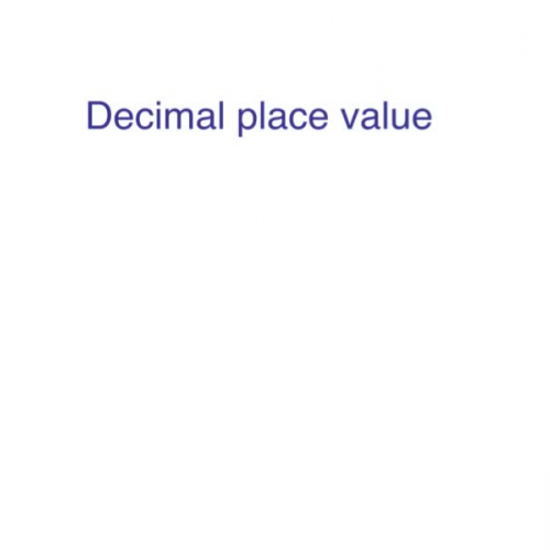 Decimal Place Values