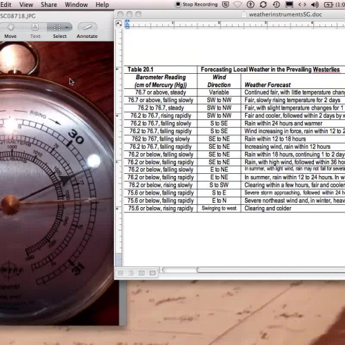Reading an Aneroid Barometer