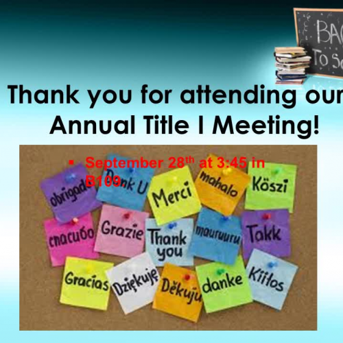 WHMS Title One Presentation