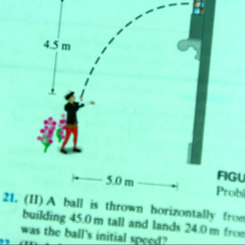 AP Physics I--Romeo/Juliet Projectile Motion Problem 10-6