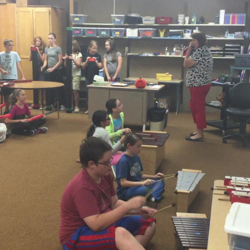6th grade Valley View Gayle Bleak percussion instruments