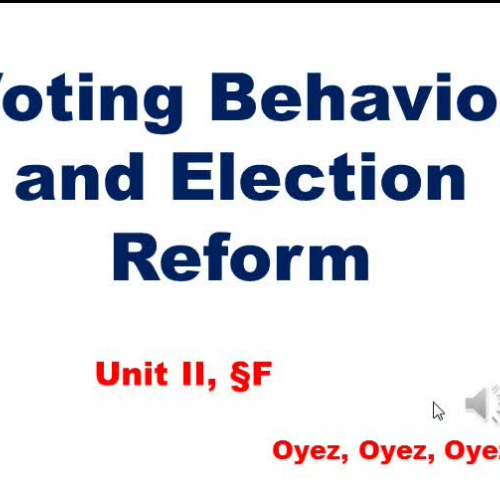 2F - Voting Behavior and Election Reform