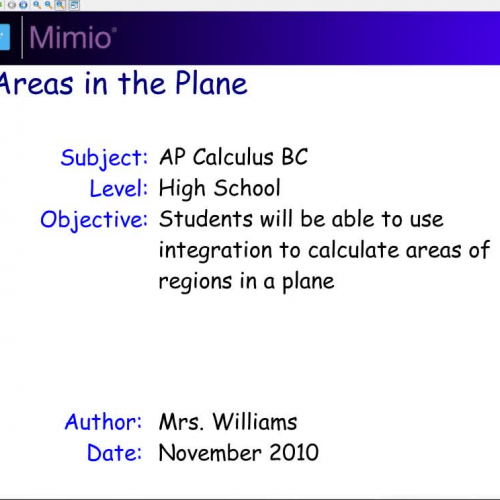 8.2 Areas in the Plane