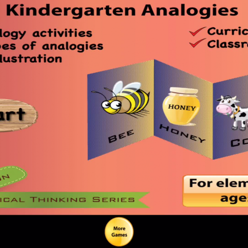 Kindergarten Picture Analogy App -- Sample questions 