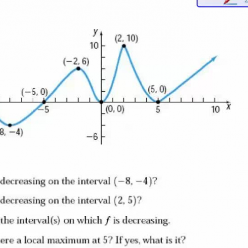 Example of Increasing, Decreasing, Constant 3.3