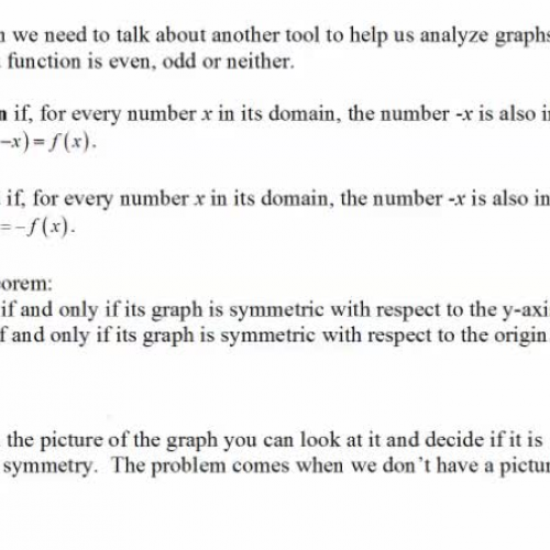 Definition of Even, Odd, Neither Functions 3.3