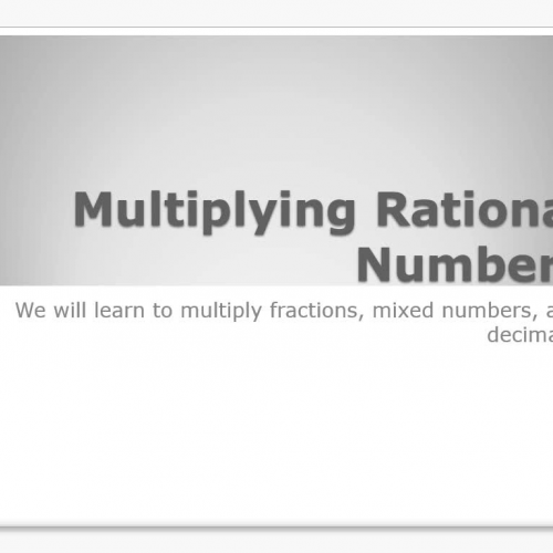 Multiplying Rational Numbers