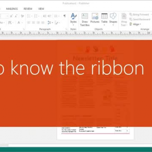 Make the switch to Publisher 2013: Get to know the ribbon