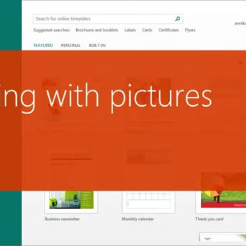 Make the switch to Publisher 2013: Work with pictures